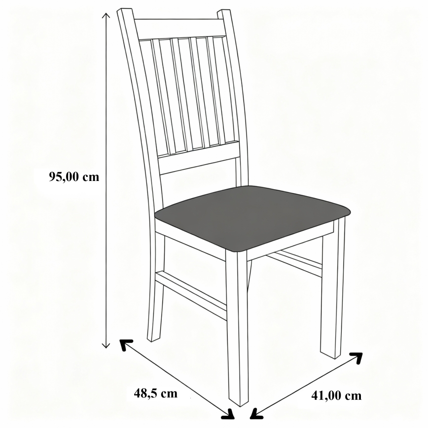 Valgomojo kėdė SIMON buko/tamsiai ruda