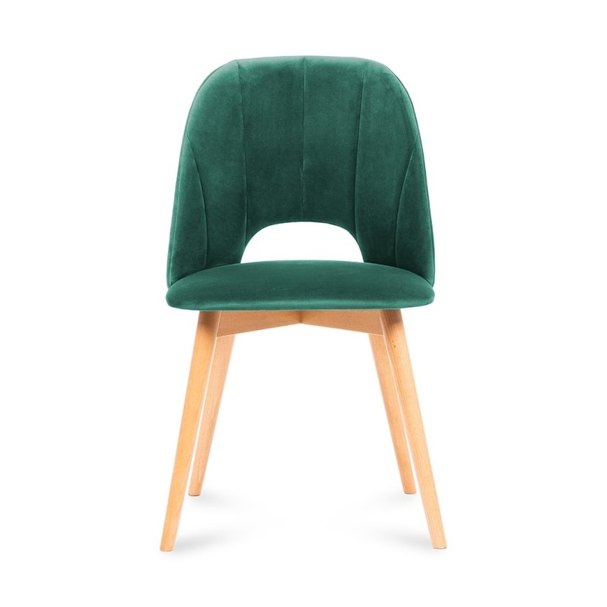 Valgomojo kėdė TINO 86x48 cm tamsiai žalia/šviesus ąžuolas