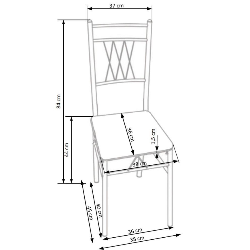 Valgomojo komplektas FAUST, metalas/sonoma ąžuolas
