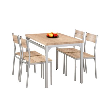 Valgomojo komplektas MALCOLM 110x70 cm metalas/sonoma ąžuolas