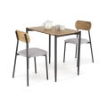 Valgomojo komplektas NANDO 84x54 cm pilka/ruda/juoda