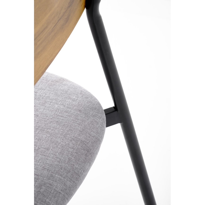 Valgomojo komplektas NANDO 84x54 cm pilka/ruda/juoda