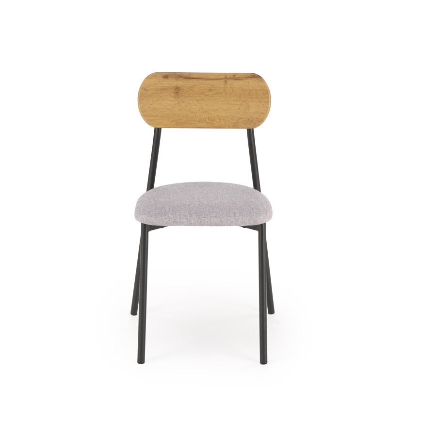 Valgomojo komplektas NANDO 84x54 cm pilka/ruda/juoda