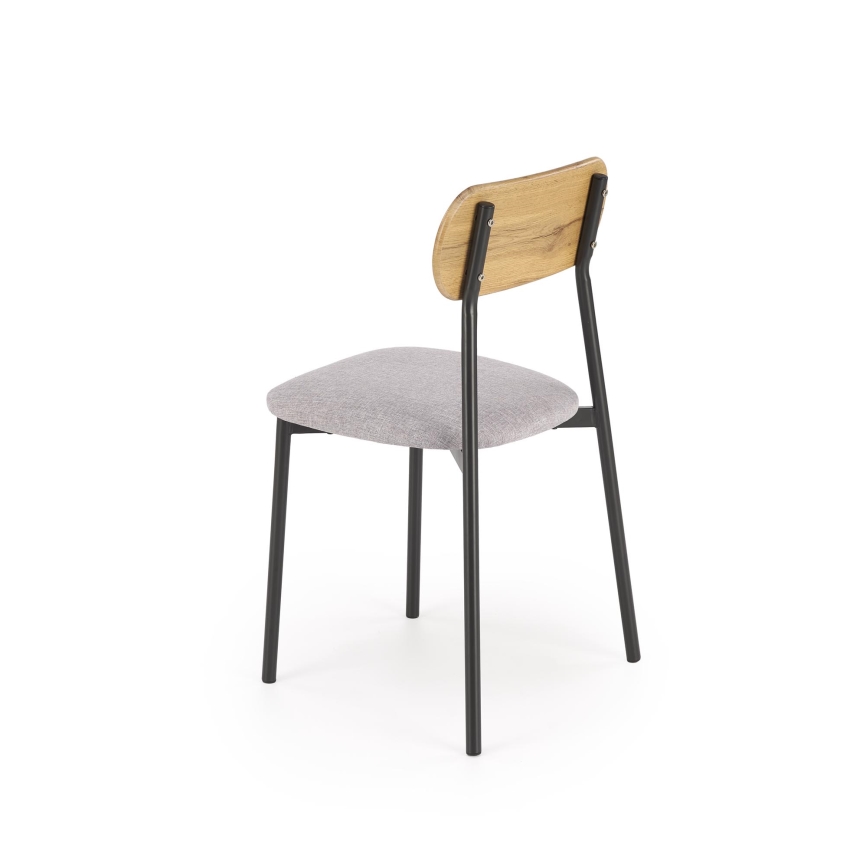 Valgomojo komplektas NANDO 84x54 cm pilka/ruda/juoda