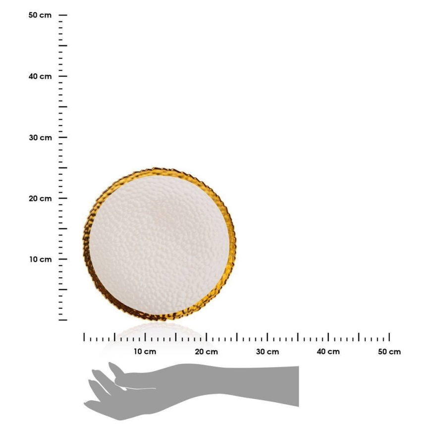 Valgomojo lėkštė KATI 25 cm kreminė/auksinė