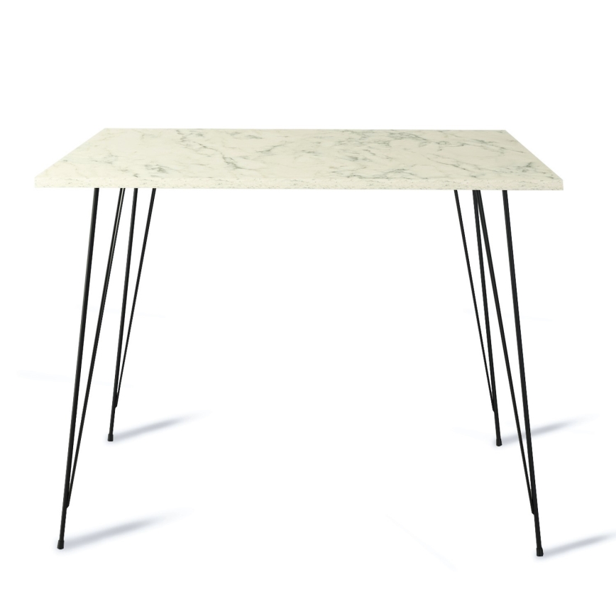 Valgomojo stalas SANDALF 75x90 cm baltas/juodas