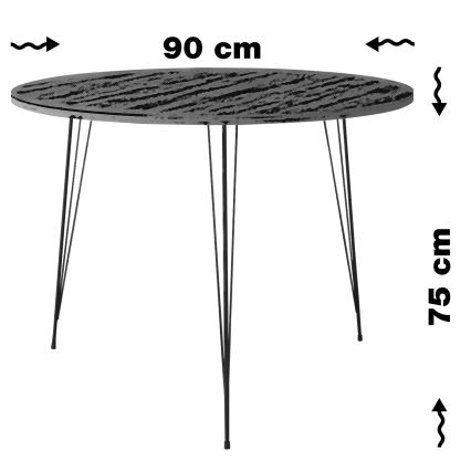 Valgomojo stalas SANDALF 75x90 cm rudas