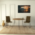 Valgomojo stalas SANDALF 75x90 cm rudos spalvos