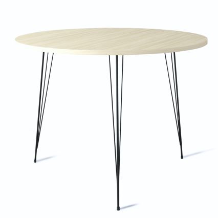 Valgomojo stalas SANDALF 75x90 cm smėlio/juodos spalvos