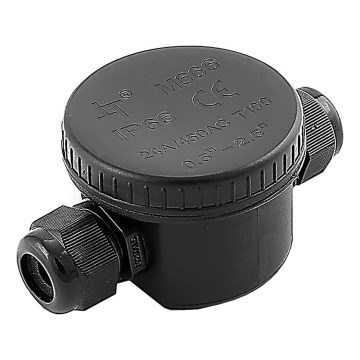 Vandeniui atspari jungtis IP66 juoda