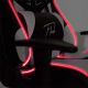 VARR Flash Žaidimų kėdė balta/juoda su LED RGB apšvietimu + valdymo pultas
