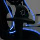 VARR Flash Žaidimų kėdė balta/juoda su LED RGB apšvietimu + valdymo pultas