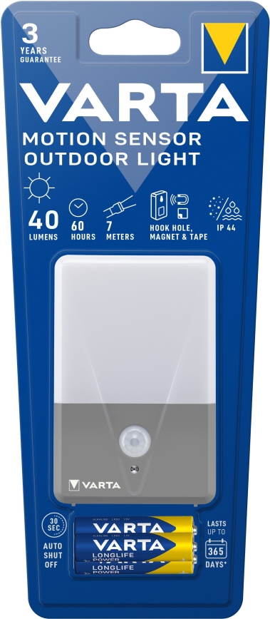 Varta 16634101421 - LED Stovyklavimas žibintuvėlis su jutikliu LED/3xAAA IP44
