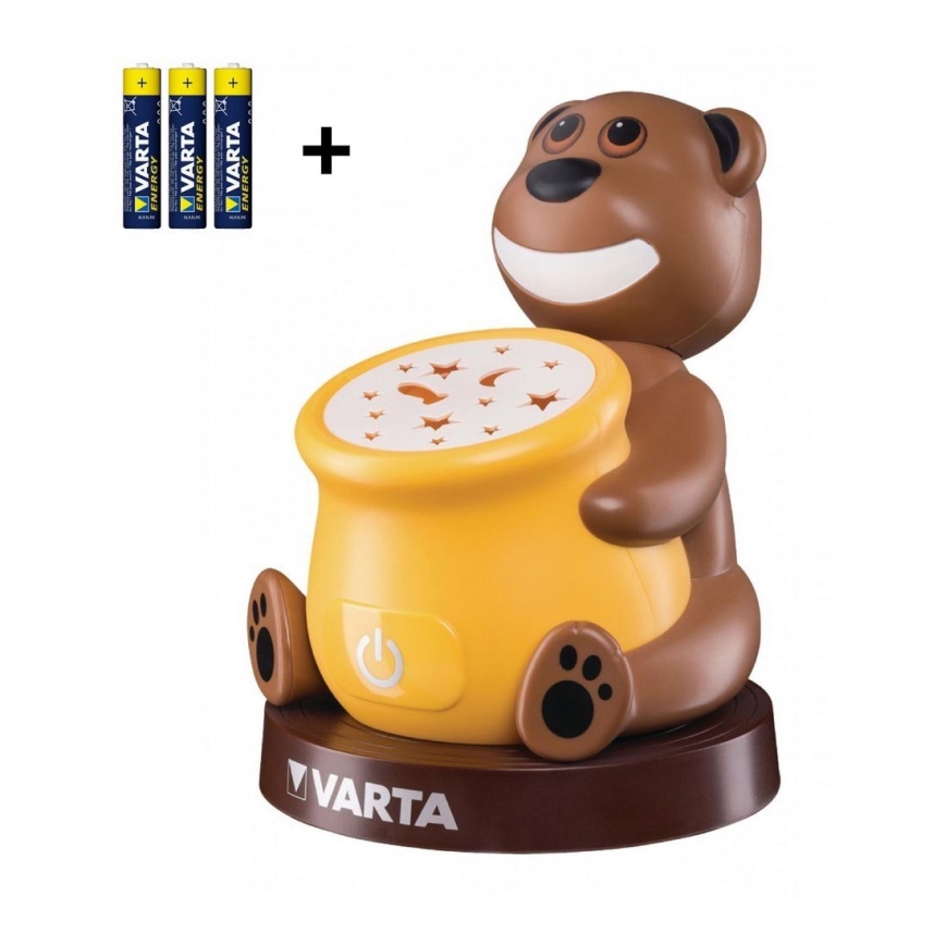 Varta 17501 - Vaikiškas LED šviestuvas su prožektoriumi PAUL 2xLED/3xAA