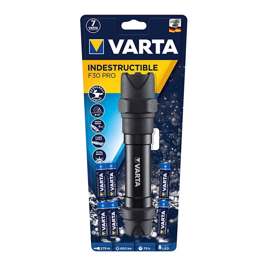 Varta 18714101421 - LED žibintuvėlis NEĮTRAUKIAMAS LED / 6W / 6xAA