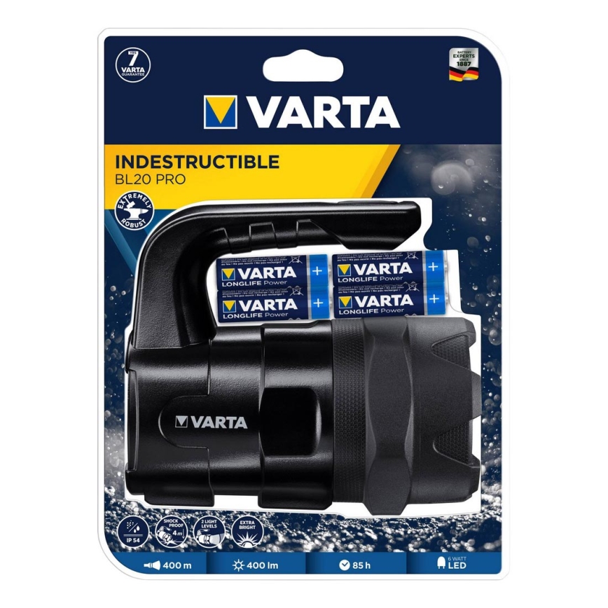 Varta 18751 - LED žibintuvėlis LED / 6W / 6xAA IP54