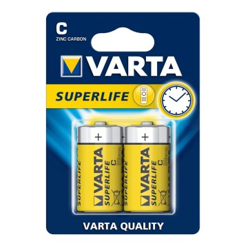 Varta 2014 - 2 vnt cinko-anglies baterijos  SUPERLIFE C 1,5V