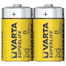 Varta 2020 - 2 vnt cinko-anglies baterijos   SUPERLIFE D 1,5V