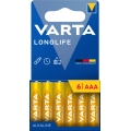 Varta 4103101746 - 6 vnt. LONGLIFE AAA 1,5V alkalinių baterijų
