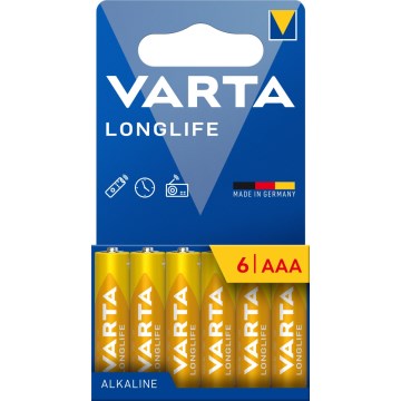 Varta 4103101746 - 6 vnt. Šarminė baterija LONGLIFE AAA 1,5V