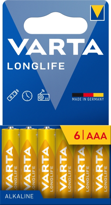 Varta 4103101746 - 6 vnt. Šarminė baterija LONGLIFE AAA 1,5V