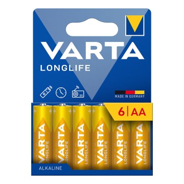 Varta 4106101736 - 6 vnt. Šarminė baterija LONGLIFE AA 1,5V
