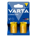 Varta 4114101422 - 2 vnt. Alkalinės baterijos LONGLIFE LR14/C 1,5V