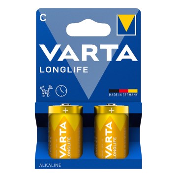 Varta 4114101422 - 2 vnt. Šarminė baterija LONGLIFE LR14/C 1,5V