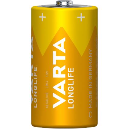 Varta 4114101422 - 2 vnt. Šarminė baterija LONGLIFE LR14/C 1,5V