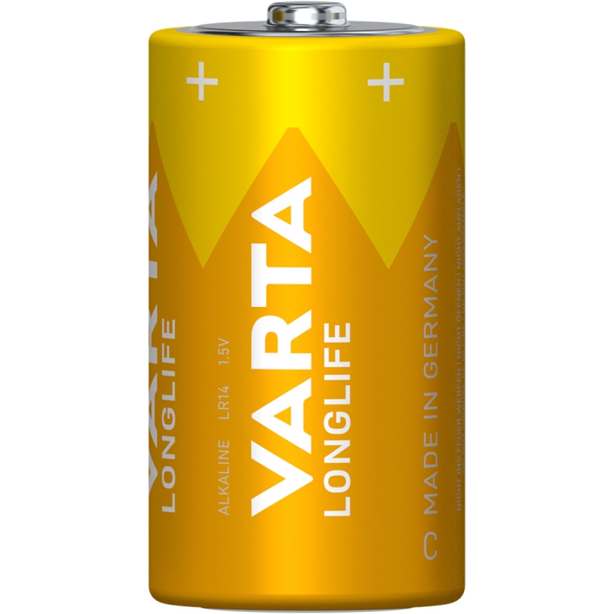 Varta 4114101422 - 2 vnt. Šarminė baterija LONGLIFE LR14/C 1,5V