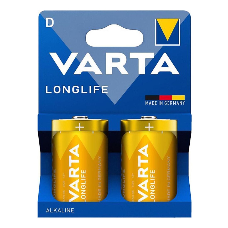 Varta 4120101422 - 2 vnt. Šarminė baterija LONGLIFE D 1,5V
