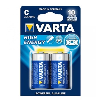 Varta 4914 - 2 vnt šarminės baterijos  HIGH ENERGY C 1,5V