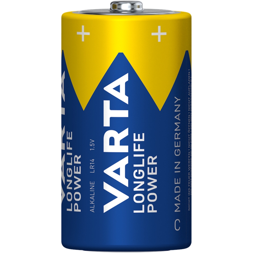 Varta 4914121422 - 2 vnt. Šarminė baterija LONGLIFE POWER LR14/C 1,5V