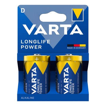Varta 4920121422 - 2 vnt. Šarminė baterija LONGLIFE POWER LR20/D 1,5V