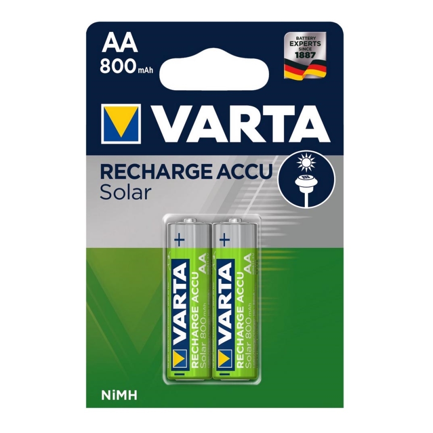 Varta 56736 - 2 vnt įkraunamos baterijos SOLAR ACCU AA NiMH/800mAh/1,2V