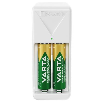 Varta 57656101451 - Baterijų įkroviklis 2xAA/AAA 2100 mAh 230V