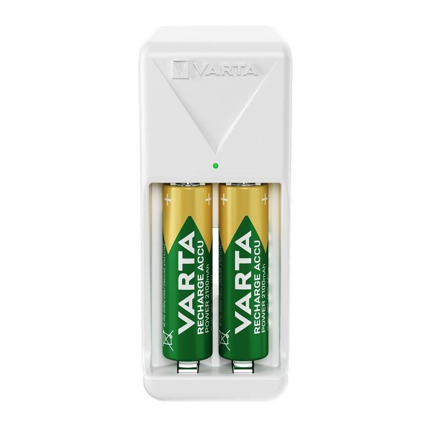 Varta 57656101451 - Baterijų įkroviklis 2xAA/AAA 2100 mAh 230V