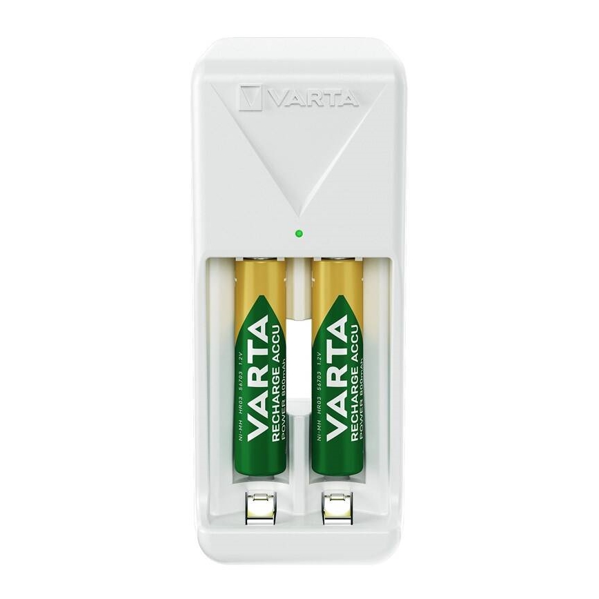 Varta 57656201421 - Baterijų įkroviklis 2xAA/AAA 800 mAh 230V