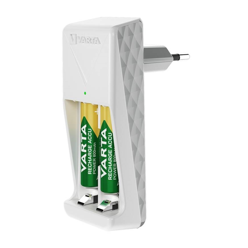 Varta 57656201421 - Baterijų įkroviklis 2xAA/AAA 800 mAh 230V