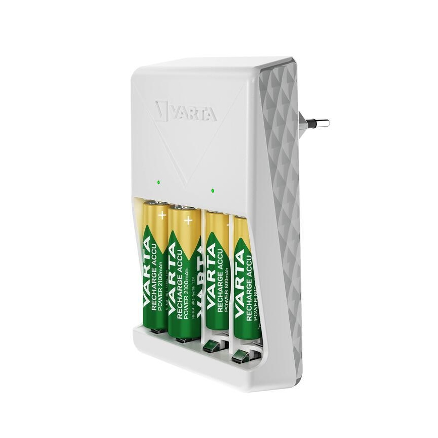 Varta 57657101451 - Baterijos įkroviklis 4xAA/AAA 2100mAh 230V