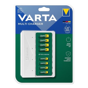 Varta 57659101401 - Baterijų įkroviklis 8xAA/AAA 5V