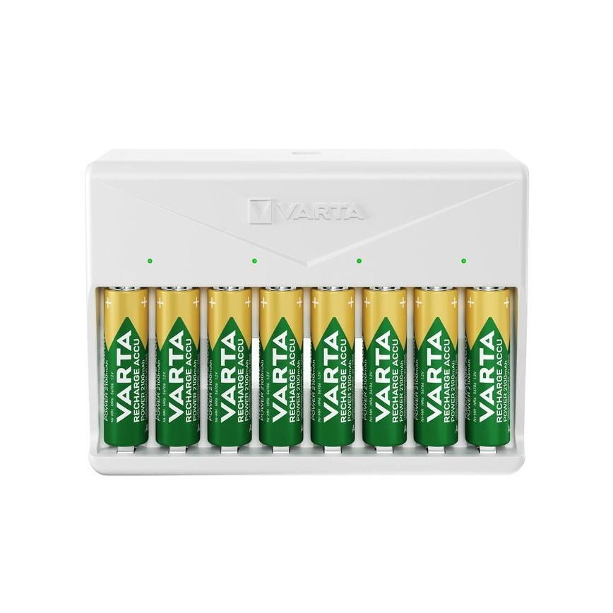 Varta 57659101401 - Baterijų įkroviklis 8xAA/AAA 5V