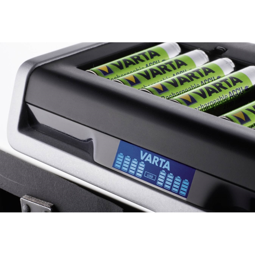 VARTA 57671 - LCD multi įkrovėjas 8xAA/AAA su USBįkrovimu 4h