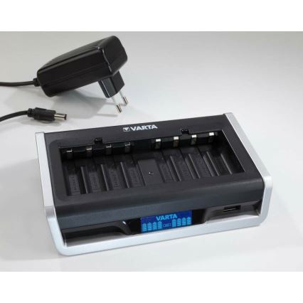 VARTA 57671 - LCD multi įkrovėjas 8xAA/AAA su USBįkrovimu 4h