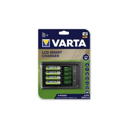 VARTA 57674 - LCD išmanus įkrovėjas 4xAA/AAA įkrauna per 1,5h