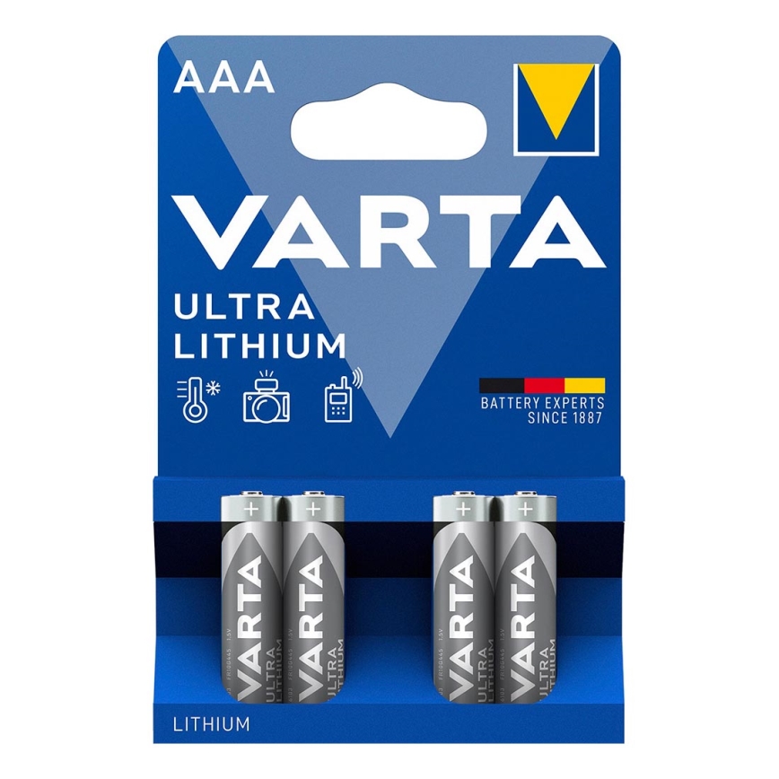 Varta 6106301404 - 4 vnt. Ličio baterija ULTRA AA 1,5V