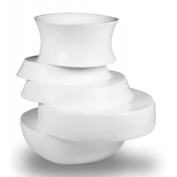 Vaza 38x33x36 cm derva/balta