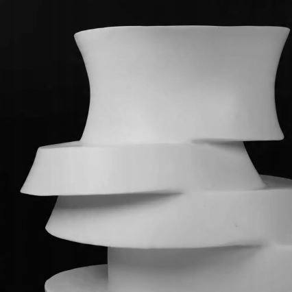 Vaza 38x33x36 cm derva/balta