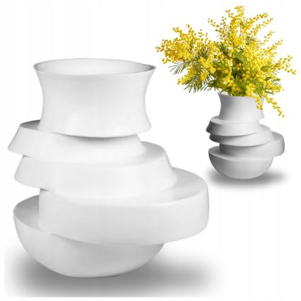 Vaza 38x33x36 cm derva/balta