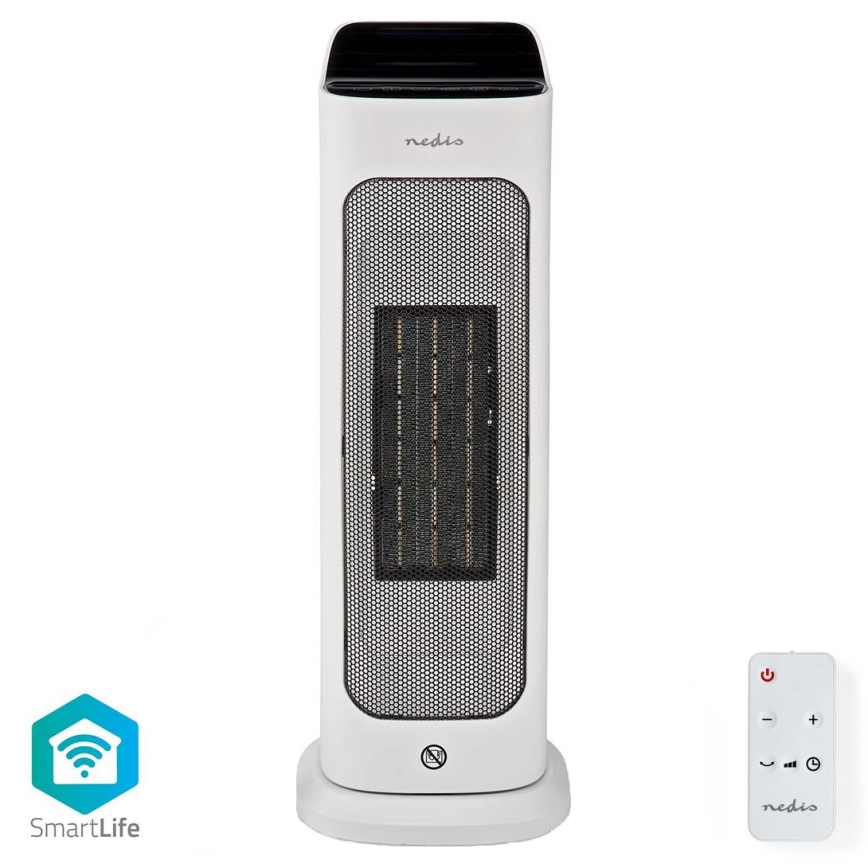 Ventiliatorius su keraminiu kaitinimo elementu Smartlife 1400/2000W/230V Wi-Fi Tuya + nuotolinio valdymo pultas